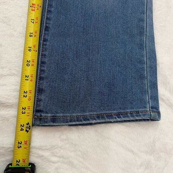 Levi Strauss Signature Girl's Wide Leg Denim Jeans Sz 10 2-Way Adjustable Waist - Picture 5 of 7